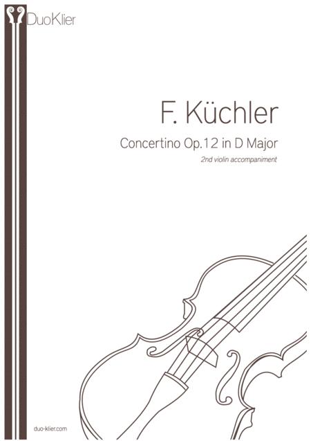 Kchler Concertino Op 12 In D Major 2nd Violin Accompaniment Sheet Music