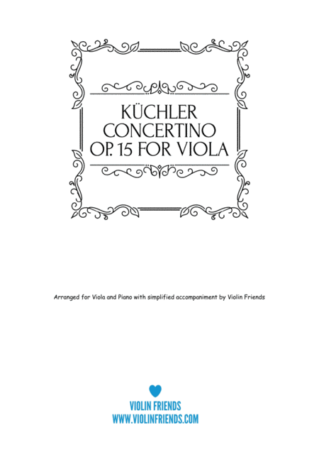 Kchler Concertino Op 15 For Viola And Piano Sheet Music