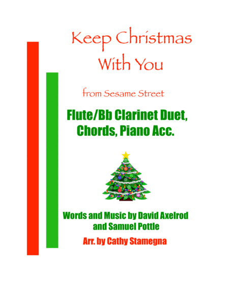 Keep Christmas With You All Through The Year From Sesame Street Flute Bb Clarinet Duet Chords Piano Acc Sheet Music