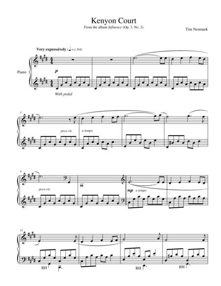 Kenyon Court Sheet Music