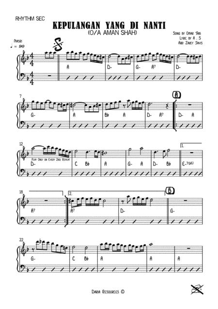 Kepulangan Yang Di Nanti Koleksi Raya Sheet Music