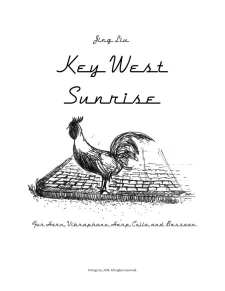 Free Sheet Music Key West Sunrise For Horn Harp Vibraphone Cello And Bassoon