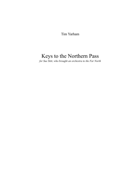 Free Sheet Music Keys To The Northern Pass