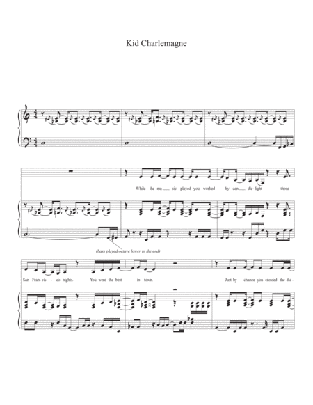 Kid Charlemagne Sheet Music