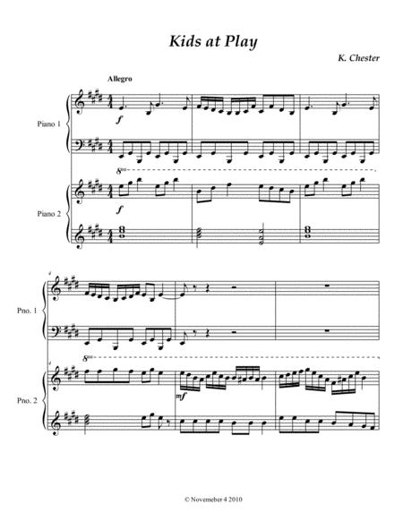 Kids At Play Duet Sheet Music