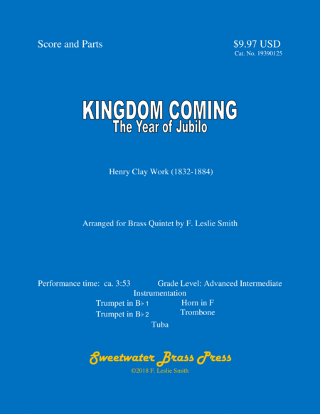 Kingdom Coming The Year Of Jubilo Sheet Music