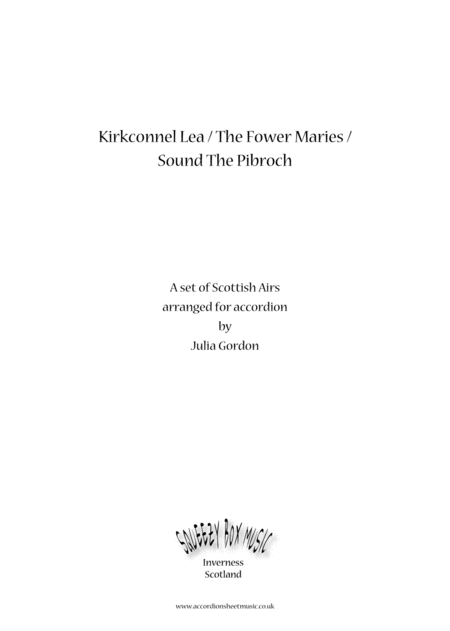 Kirkconnel Lea The Fower Maries Sound The Pibroch Sheet Music