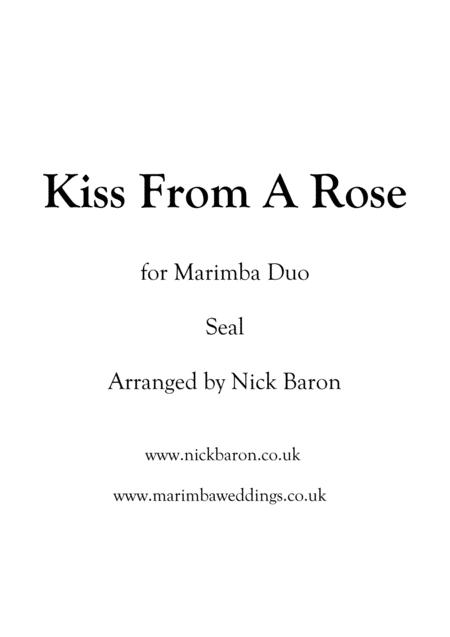 Free Sheet Music Kiss From A Rose For Marimba Duo