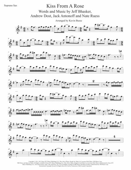 Kiss From A Rose Soprano Sax Sheet Music