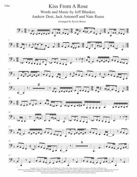 Free Sheet Music Kiss From A Rose Tuba