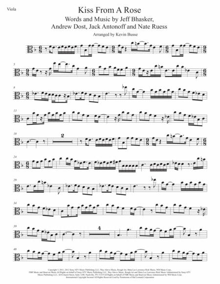 Kiss From A Rose Viola Sheet Music