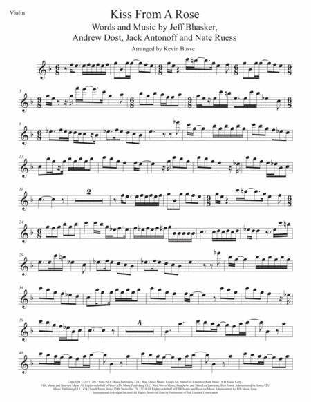 Kiss From A Rose Violin Sheet Music