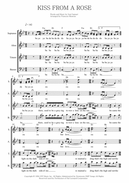 Kiss From A Rose Sheet Music