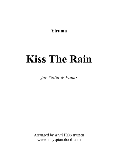 Free Sheet Music Kiss The Rain Violin Piano