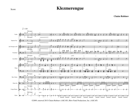 Free Sheet Music Klezmerengue