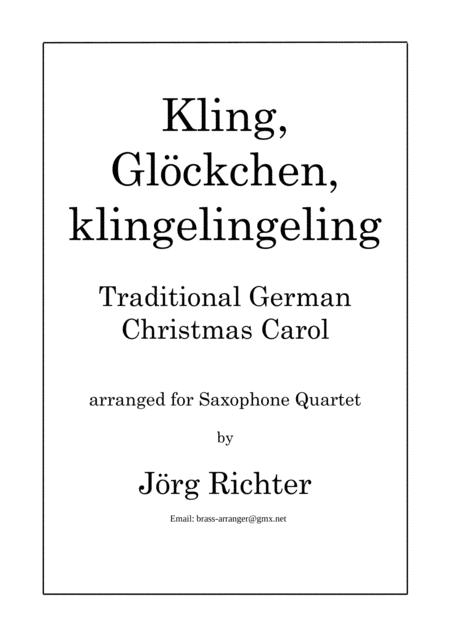 Kling Glckchen Klingelingeling Fr Saxophon Quartett Sheet Music