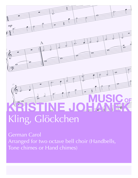 Free Sheet Music Kling Glockchen 2 Octave Handbells Tonce Chimes Or Hand Chimes