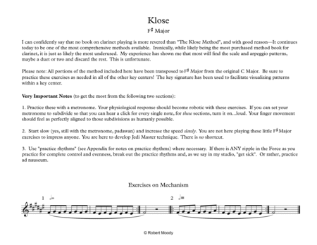 Klose F Major Sheet Music