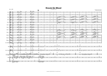 Free Sheet Music Knock On Wood Male Vocal With Big Band Key Of Eb