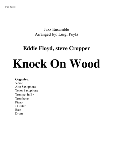 Free Sheet Music Knock On Wood