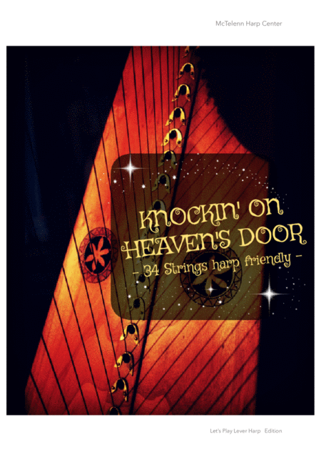 Free Sheet Music Knockin On Heavens Door Bob Dylan Cover Lever Harp By Eve Mctelenn Only Score
