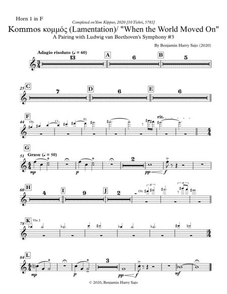 Free Sheet Music Kommos Lamentation When The World Moved On Horn 1 In F