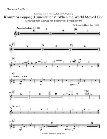 Kommos Lamentation When The World Moved On Trumpet 2 In Bb Sheet Music