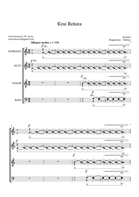 Free Sheet Music Krai Rekata