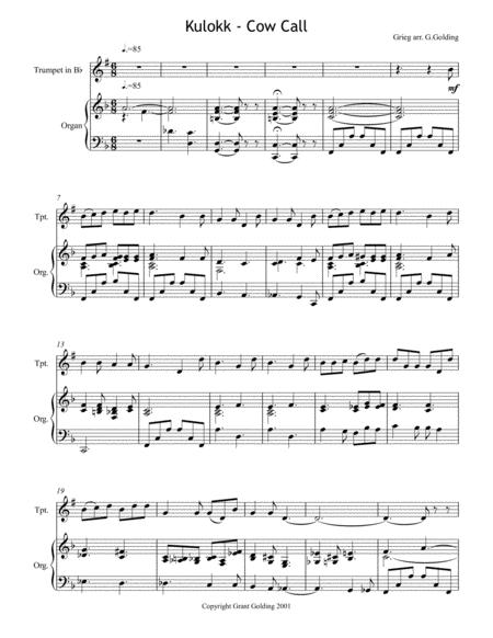 Free Sheet Music Kulokk Cow Call