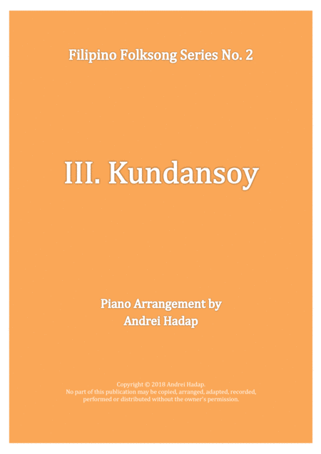 Free Sheet Music Kundansoy Arranged For Piano Solo