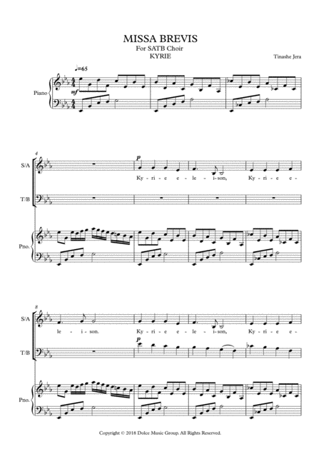 Free Sheet Music Kyrie Satb