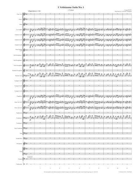 L Arlesienne Suite No 1 Concert Band Transcription Sheet Music