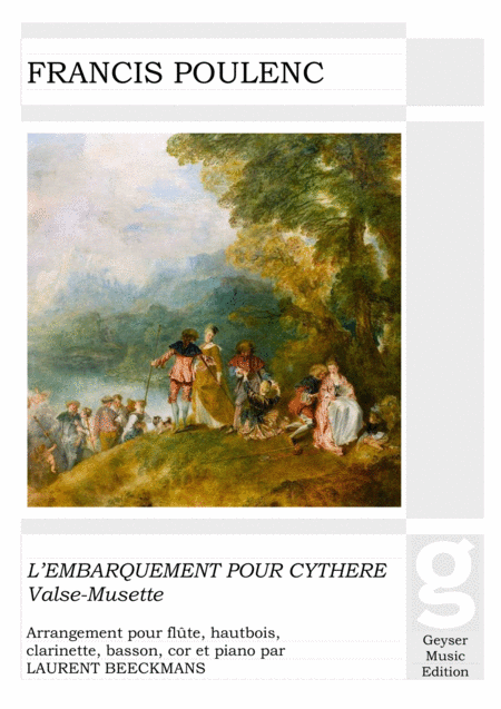 L Embarquement Pour Cythere Wind Quintet Piano Sheet Music