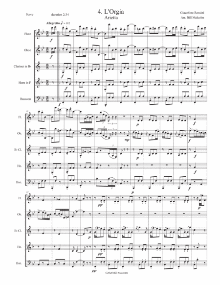 Free Sheet Music L Orgia