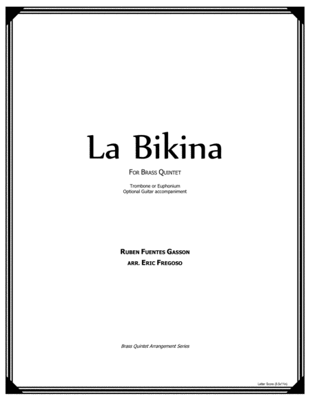 Free Sheet Music La Bikina For Brass Quintet Optional Guitar