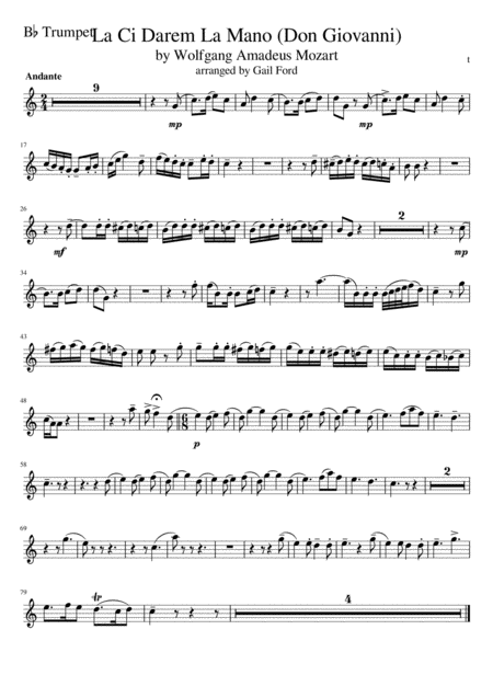 Free Sheet Music La Ci Darem La Mano