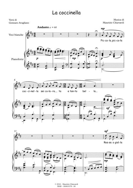 Free Sheet Music La Coccinella