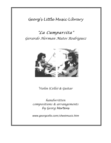 Free Sheet Music La Cumparsita Arr For Violin Or Cello Guitar