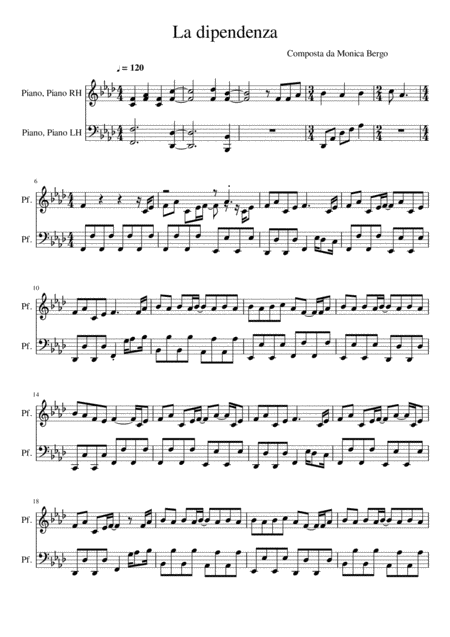 Free Sheet Music La Dipendenza