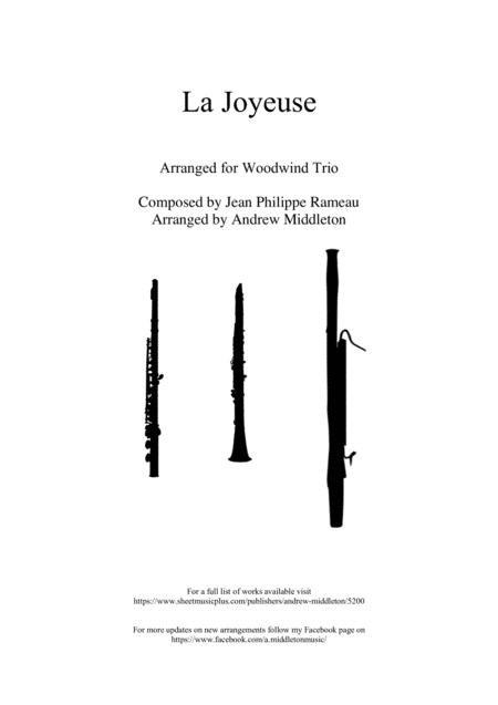 La Joyeuse Arranged For Woodwind Trio Sheet Music