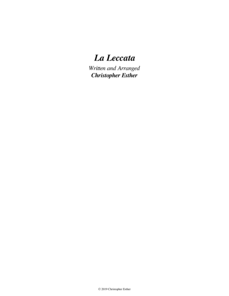 Free Sheet Music La Leccata An Unorthodox Waltz