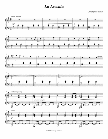 Free Sheet Music La Leccata