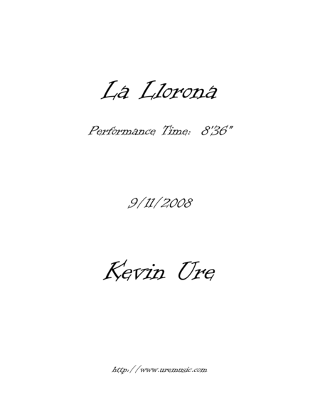 Free Sheet Music La Llorona For Piano