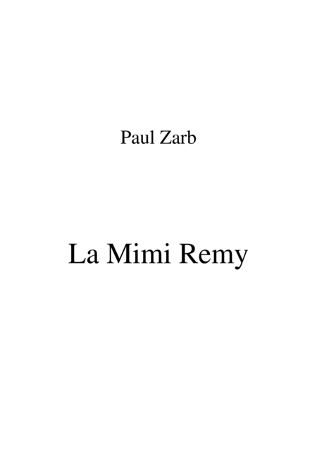 Free Sheet Music La Mimi Remy