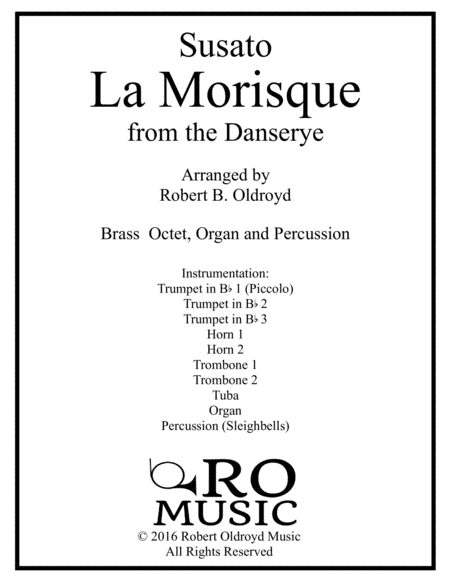 La Morisque For Brass Octet And Organ Sheet Music