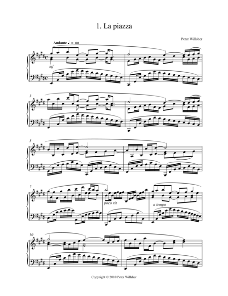 Free Sheet Music La Piazza