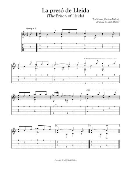 Free Sheet Music La Pres De Lleida The Prison Of Lleida