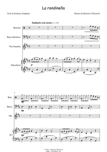 Free Sheet Music La Rondinella Band Version