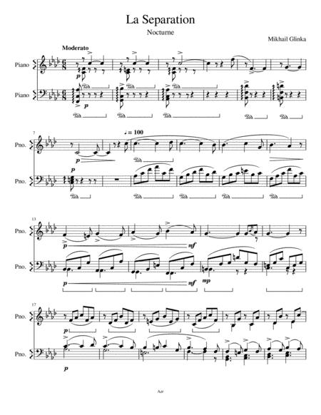 Free Sheet Music La Separation