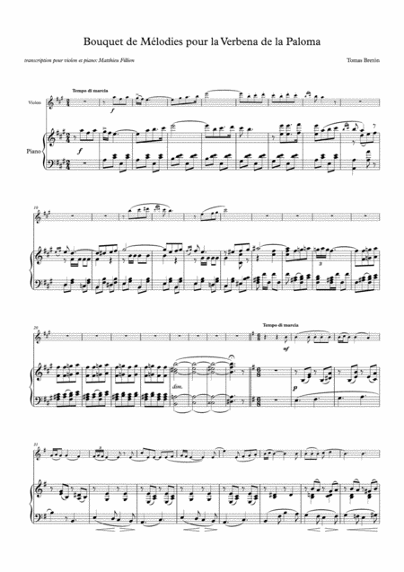 Free Sheet Music La Verbena De La Paloma Medley